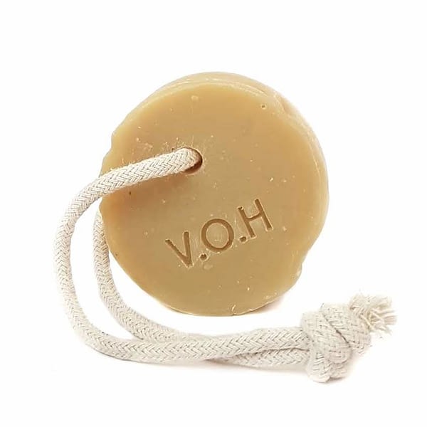 voh yellow clay & lemongrass soap on a rope 90g