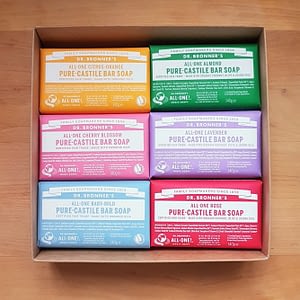 Gift set of 6 Dr. Bronner’s organic soap bars