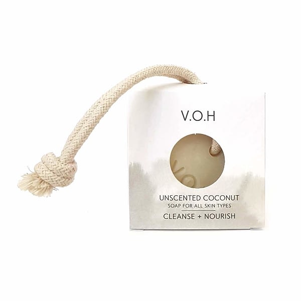 voh unscented coconut soap on a rope90g