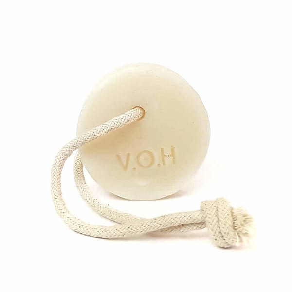 voh unscented coconut soap on a rope 90g