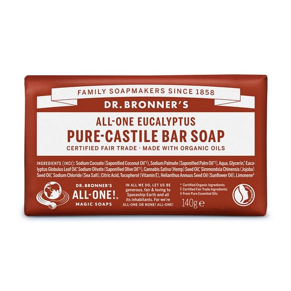 Dr. Bronner's All-One Pure Castile Bar Soap Eucalyptus 140g product image
